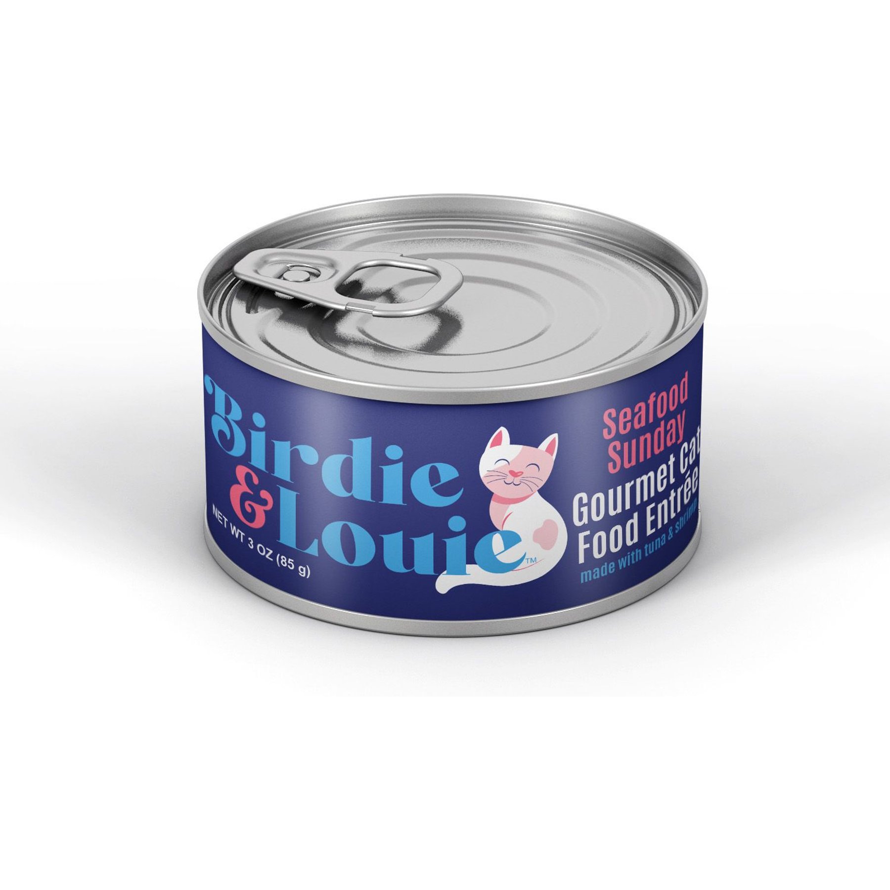 BIRDIE LOUIE Seafood Flavored Chunks in Gravy Canned Cat Food 3