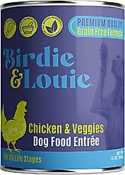 Birdie & Louie Chicken & Veggies Flavored Pate Canned Dog Food, 13-oz, case of 12