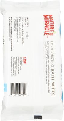 Show full view: Nature's Miracle Spring Waters Deodorizing Dog Bath Wipes, 100 count slide 3 of 10