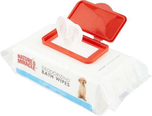 Show full view: Nature's Miracle Spring Waters Deodorizing Dog Bath Wipes, 100 count slide 4 of 10