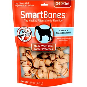SmartBones Mini Sweet Potato Chews Dog Treats, 24 count
