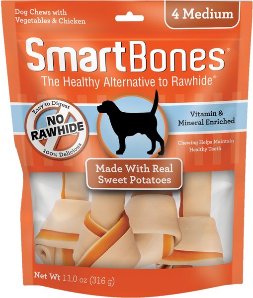 SmartBones Medium Sweet Potato Chews Dog Treats, 4 count slide 1 of 6