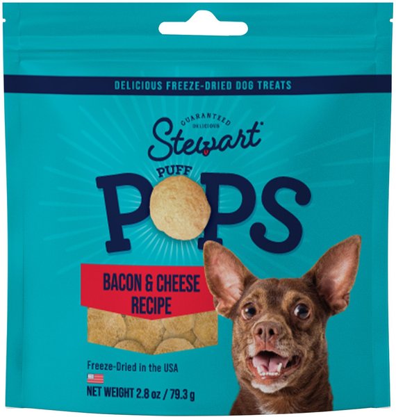 Stewart PuffPops Bacon & Cheese Recipe Freeze-Dried Dog Treats, 2.8-oz pouch slide 1 of 8