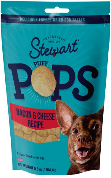 Stewart PuffPops Bacon & Cheese Recipe Freeze-Dried Dog Treats, 5.8-oz pouch slide 1 of 8
