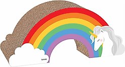 Kensie Rainbow Unicorn Cat Scratcher, Multicolor, Large