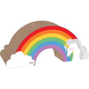 Kensie Rainbow Unicorn Cat Scratcher, Multicolor, Large