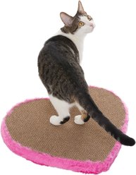 Kensie Fur Heart Cat Scratcher, Pink, Large
