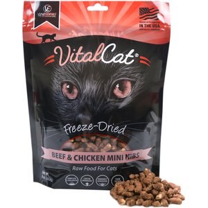 Vital Essentials Vital Cat Freeze-Dried Beef & Chicken Mini Nibs Cat Food, 8-oz bag