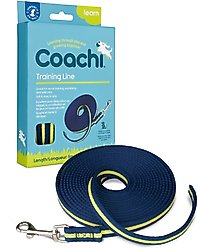 Coachi Training Line Dog Leash, Navy & Lime