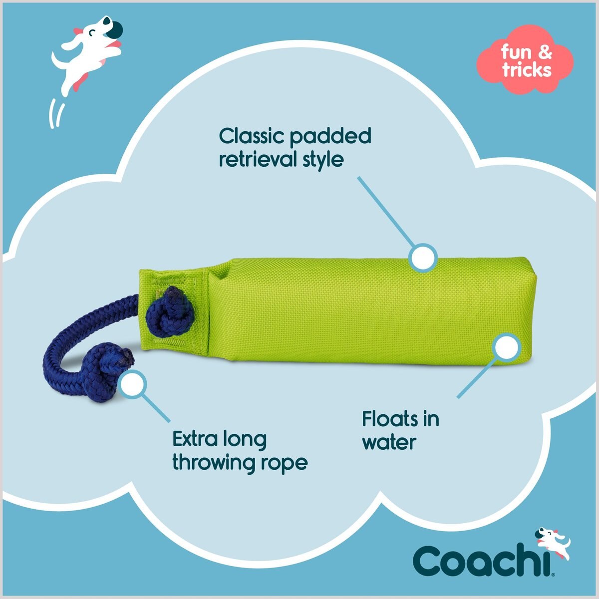 COACHI Dummy Dog Training Dummy, Lime, Medium
