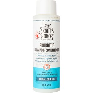 Skout's Honor Probiotic Fragrance Free Cat Shampoo & Conditioner, 16-oz bottle