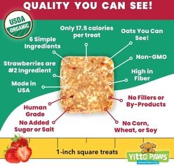 Yitto Paws Strawberry & Peanut Butter Oat Biscuits Organic Dog Treat, 8-oz pouch slide 2 of 9