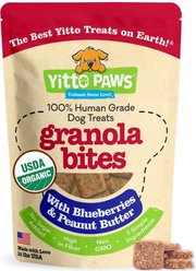 Yitto Paws Blueberry & Peanut Butter Oat Biscuits Organic Dog Treat, 8-oz pouch slide 1 of 9