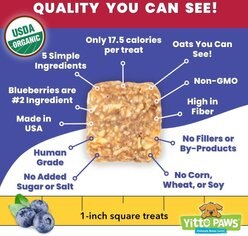 Yitto Paws Blueberry & Peanut Butter Oat Biscuits Organic Dog Treat, 8-oz pouch slide 2 of 9