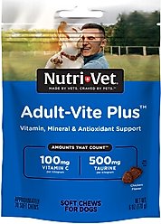 Nutri-Vet Adult-Vite Soft Chews Multivitamin for Dogs, 6-oz bag