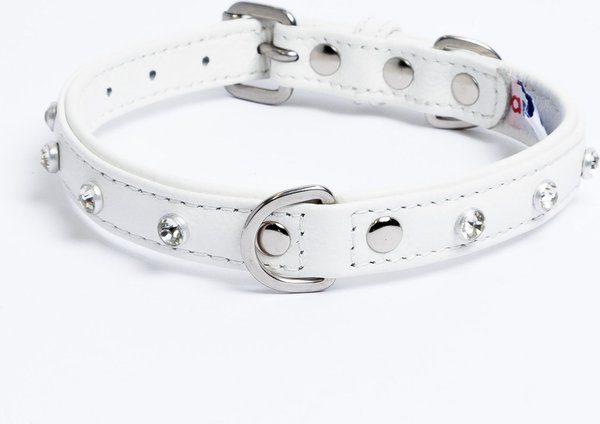 Angel Athens Rhinestone Standard Dog Collar, White, 18 x 3/4-in slide 1 of 3