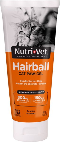 Nutri-Vet Salmon Flavored Gel Hairball Control Supplement for Cats, 3-oz tube slide 1 of 10
