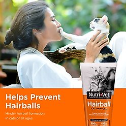 Nutri-Vet Salmon Flavored Gel Hairball Control Supplement for Cats, 3-oz tube slide 2 of 9