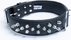 Angel Amsterdam Multi-line Spiked Standard Dog Collar, Black, 22 x 1.5-in slide 2 of 6