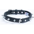Angel Rotterdam Single-line Spiked Standard Dog Collar, Black, 12 x 5/8-in