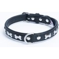 Angel Rotterdam Bones Standard Dog Collar, Black, 14 x 3/4-in
