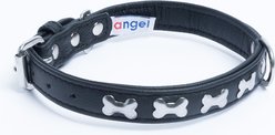 Angel Rotterdam Bones Standard Dog Collar, Black, 14 x 3/4-in slide 2 of 3