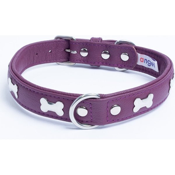 SOFT TOUCH COLLARS Leather TwoTone Padded Dog Collar, Brown, Medium