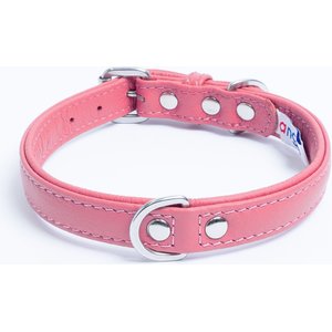 Angel Alpine Padded Leather Standard Dog Collar, Pink, 16 x 3/4-in