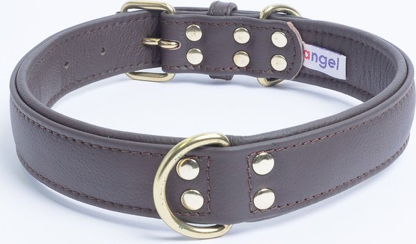 Angel Alpine Padded Leather Standard Dog Collar, Brown, 26" x 1.25" slide 1 of 3