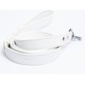 Angel Alpine Padded Leather Dog Leash, White, 72 x 1-in