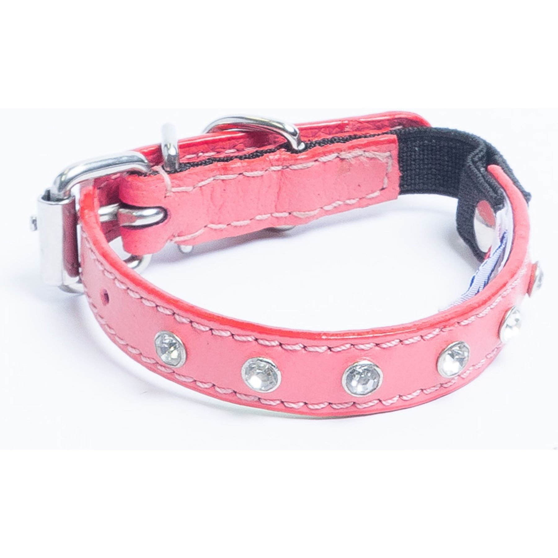 Angel Angel Athens Rhinestone Standard Cat Collar, Pink, 10 x 1/2-in