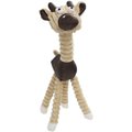 Pet Life Jute & Rope Giraffe Cow Dog Toy, Brown