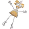 Pet Life Jute & Rope Plush Doll Mannequin Dog Toy, Yellow