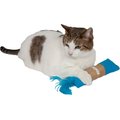 Pet Life Rectangular Crinkle Plush Faux Fur Teaser Cat Toy with Catnip, Blue
