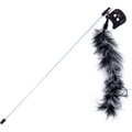 Touchcat Tail-Feather Designer Wand Teaser Cat Toy, Black