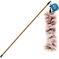 Touchcat Tail-Feather Designer Wand Teaser Cat Toy, Brown