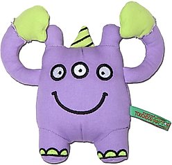 Touchdog Cartoon Three-eyed Monster Plush Dog Toy, Purple