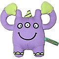 Touchdog Cartoon Three-eyed Monster Plush Dog Toy, Purple