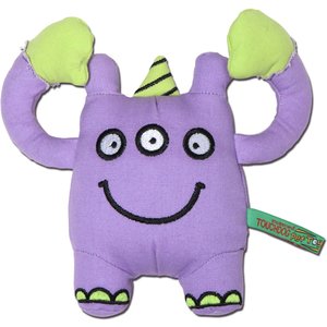 Touchdog Cartoon Three-eyed Monster Plush Dog Toy, Purple