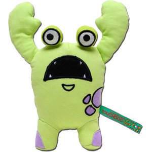 TOUCHDOG Cartoon Up-for-Crabs Monster Plush Dog Toy, Green - Chewy.com