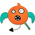 Touchdog Cartoon Flying Critter Monster Plush Dog Toy, Orange