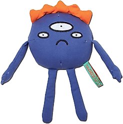 Touchdog Cartoon Alien Monster Plush Dog Toy, Blue