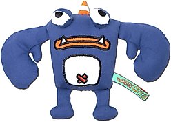 Touchdog Cartoon Crabby Tooth Monster Plush Dog Toy, Blue