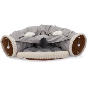 Coziwow by Jaxpety Collapsible Tunnel Cat Bed, Grey