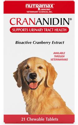 Show full view: Nutramax Crananidin Chewable Tablets Urinary Supplement for Dogs, 21 count slide 5 of 11
