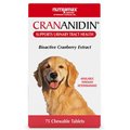 Nutramax Crananidin Chewable Tablets Urinary Supplement for Dogs, 75 count