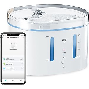 Geeni PetConnect UV Sterilized Circulating Water Smart Dog & Cat Fountain, 2-L