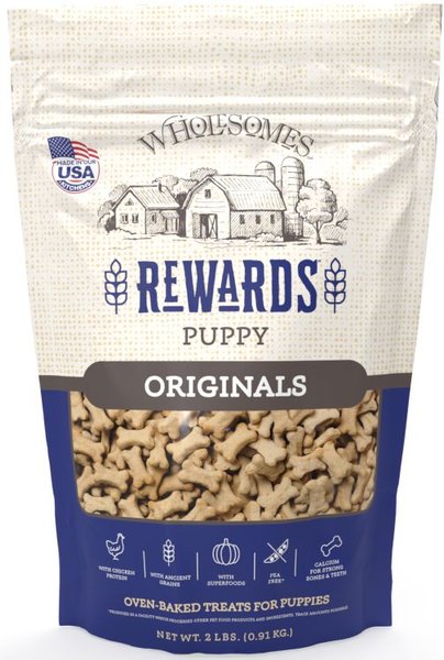 Wholesomes Rewards Puppy Originals Biscuit Dog Treats, 2-lb bag, bundle of 2 slide 1 of 2