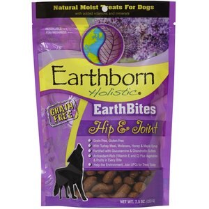 Earthborn Holistic EarthBites Hip & Joint Natural Moist Grain-Free Treats For Dogs, 7.5-oz bag, bundle of 2