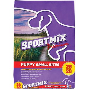 SPORTMiX Premium Small Bites Puppy Dry Dog Food, 16.5-lb bag, bundle of 2